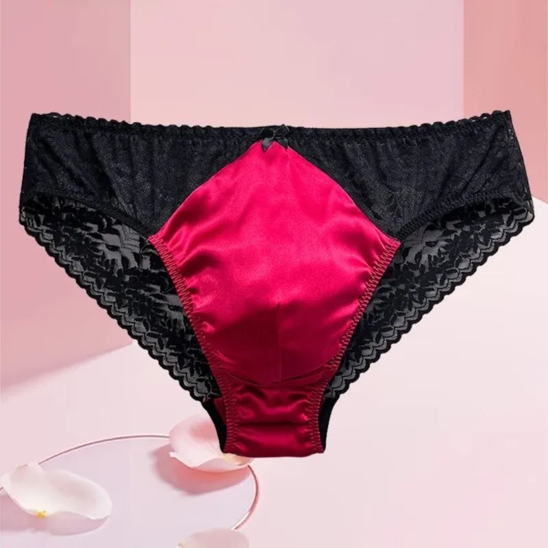 Sexy Men's Silk Lace Sheer Bri - Pouch Boxer Pouch recension och pris